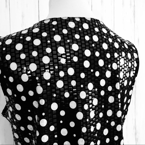 Vintage Black/White Polka Dot Top 60’s Style - Picture 4 of 8